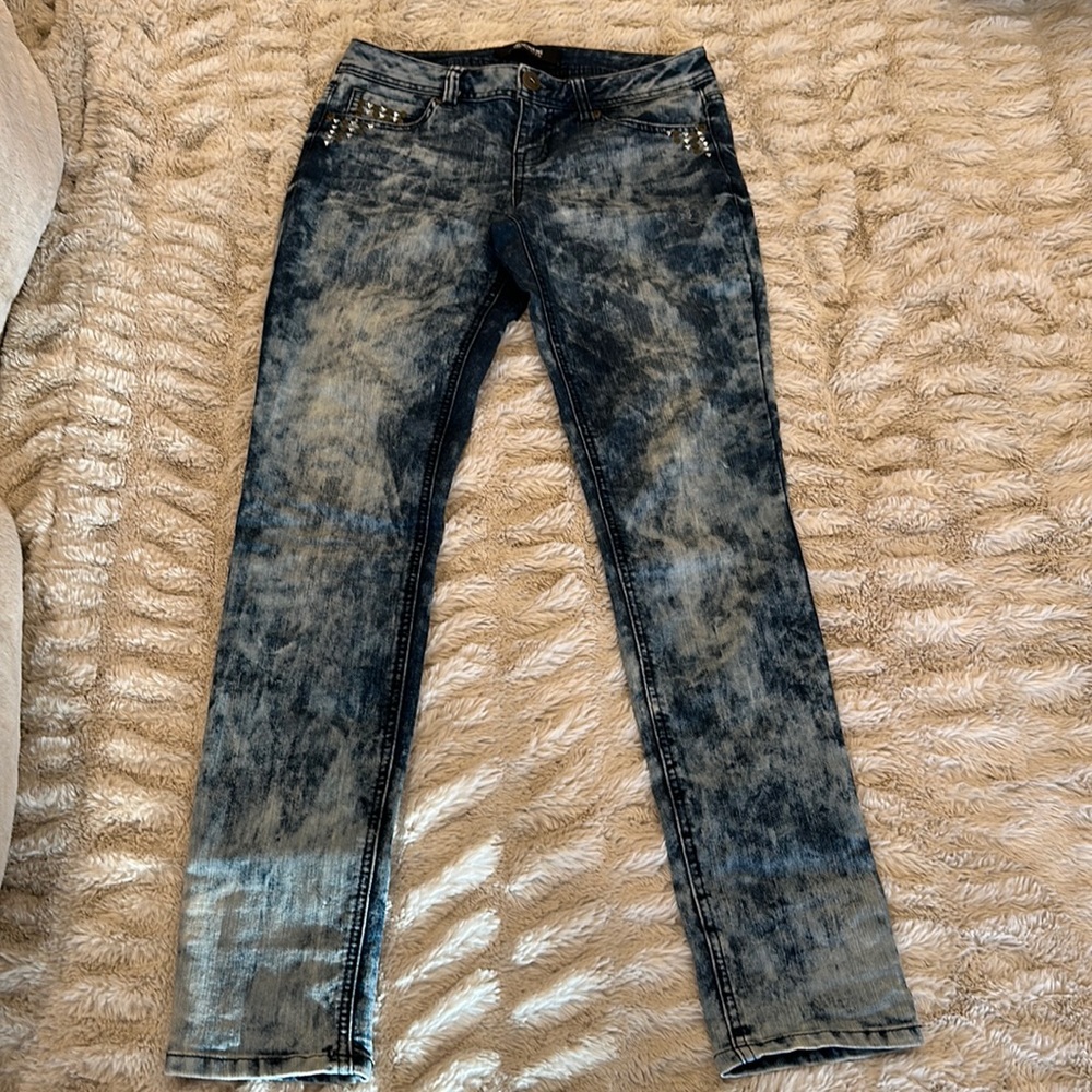 Rewash Distressed acid wash denim jeans size 7